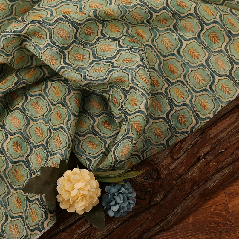 Высокое качество mai-ya ramie напечатаны хлопок ткань свадебное платье Тюль юбка материал ткани для пэчворка kumas telas por metros