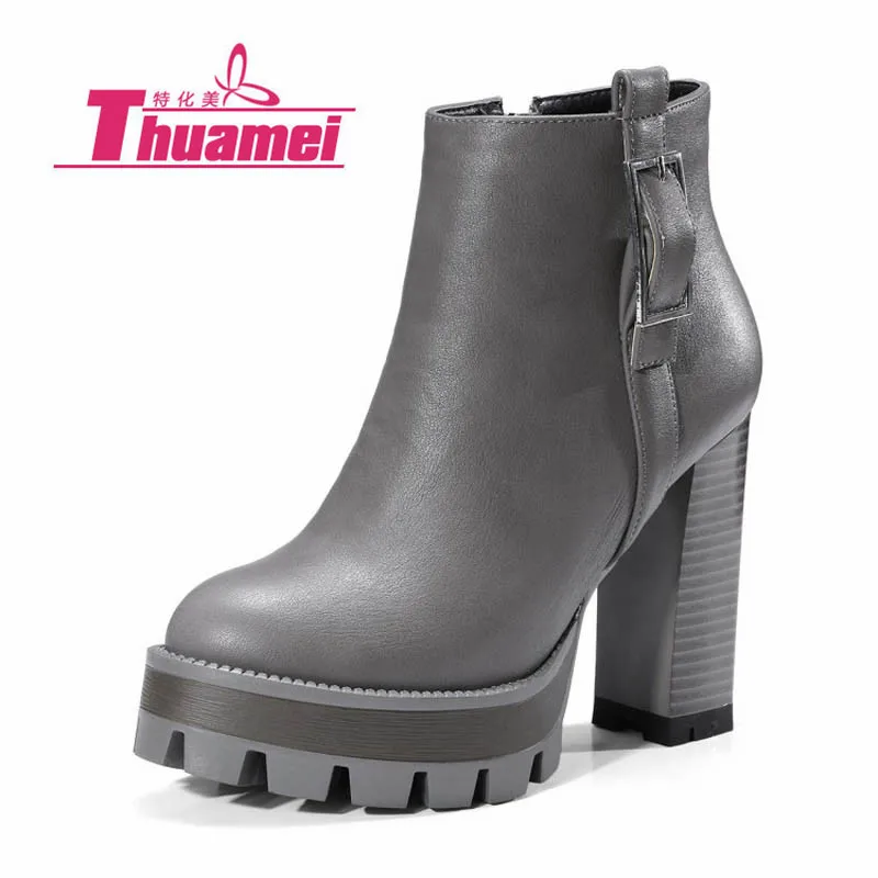 

high heels motorcycle women boots comfortable platform women's fashion ankle autumn boots shoes woman botas #Y0769053F