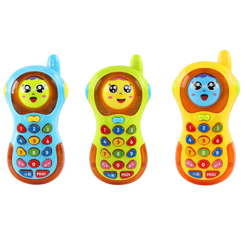 Милый мультфильм электронный игрушечный телефон для детей детские мобильные elephone развивающие Обучающие игрушки музыкальная машина