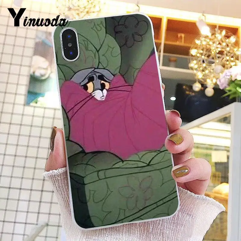 Yinuoda Том и Джерри шаблон мягкий чехол для телефона из ТПУ для iPhone 8 7 6 6S Plus X XS MAX 5 5S SE XR 10 Крышка