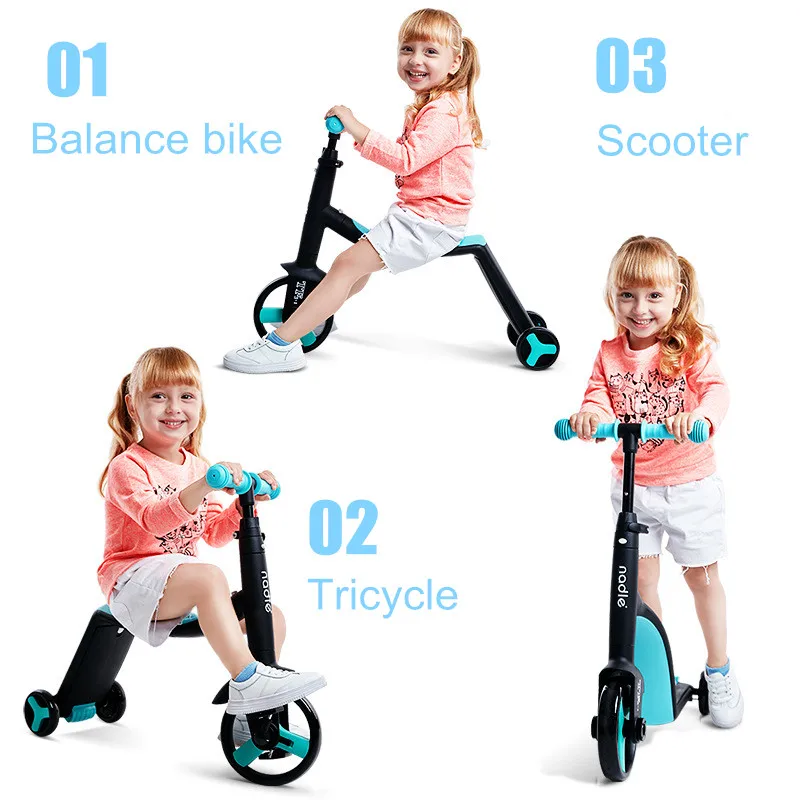 KIDS SCOOTER SEAT TODDLER KICK SCOOTER FLASHING WHEELS CHILD TOYS 3-IN-1/5-IN-1 
