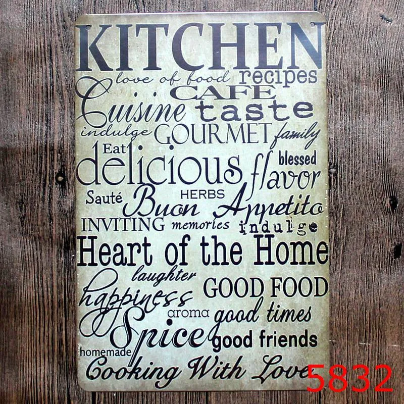 Familie Kuche Regeln Metall Signage Vintage Wand Dekor Kunst Malerei Plaque Bar Home Cafe Schule Romantische Retro Zinn Zeichen Yn036 Kitchen Plaques Home Decorsign Tin Aliexpress