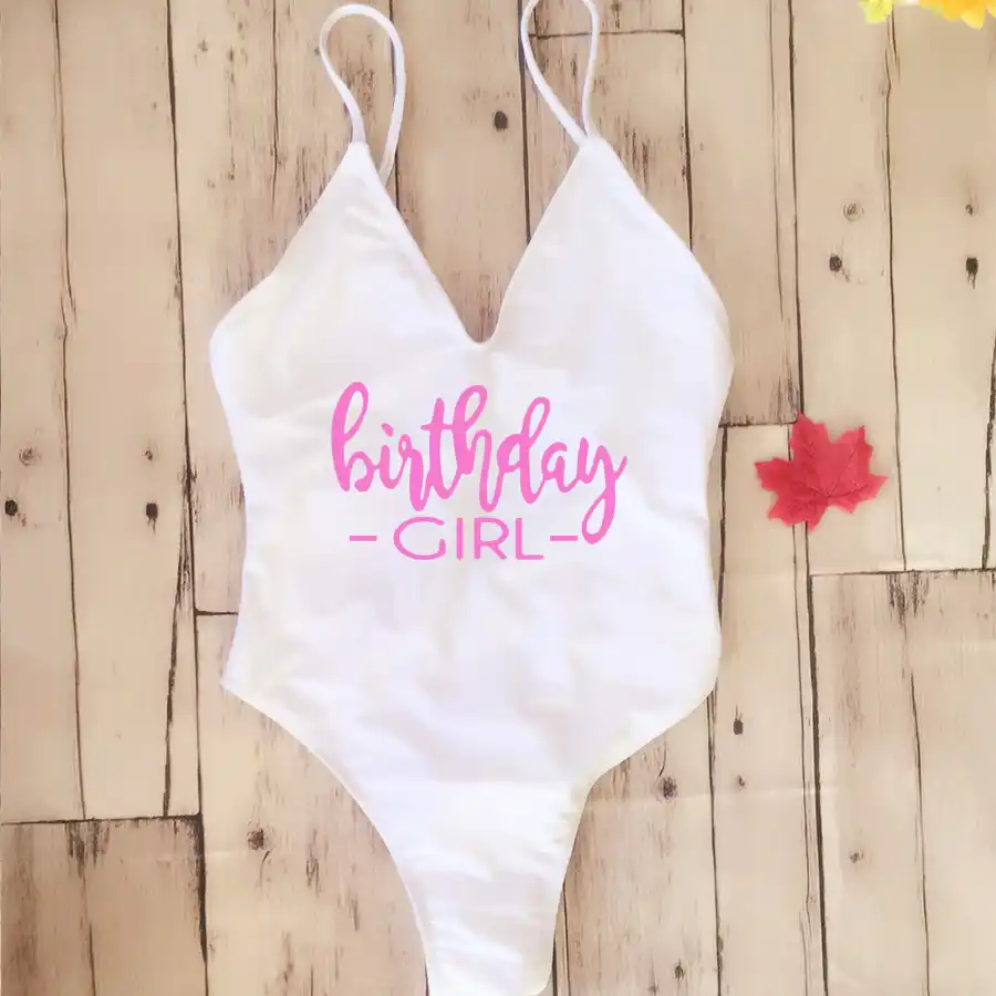 birthday one piece swimsuit