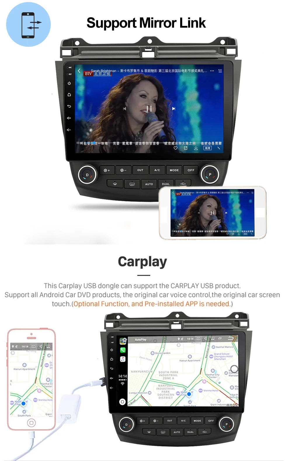 Flash Deal 10.1 inch Android 8.1 Car Radio Stereo For 2003-2007 Honda Accord7 2Din GPS WIFI BT OBD2 Car Multimedia Player 5