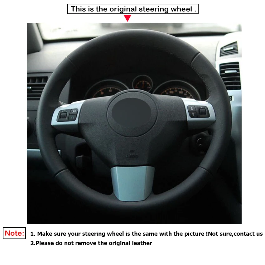 LQTENLEO черный натуральная кожа DIY чехол рулевого колеса автомобиля для Opel Astra 2003-2010 Opel Corsa 2009 Opel Zaflra 2004-2010