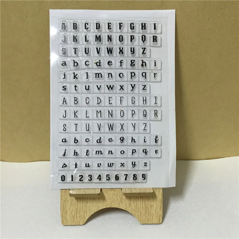

English alphabet Transparent Silicone Clear Stamps for DIY Scrapbooking Kids Christmas for Fun Decor craft wedding gift AB-011