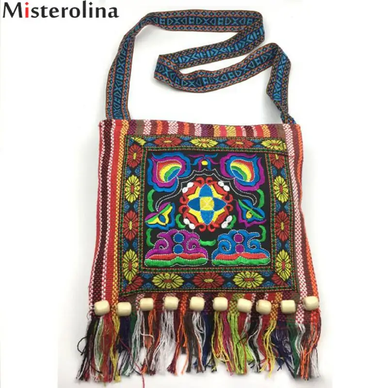

Vintage Embroidered Handbag Chinese Style Embroidered Shoulder Bag Lady Handbag Women Retro Multicolor Messenger Bag H00253