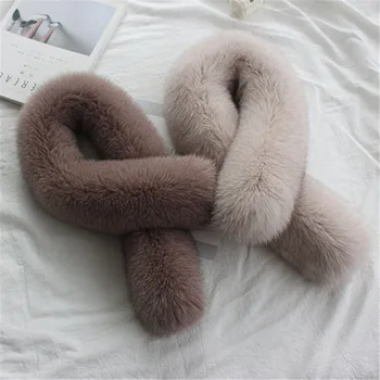 

2019 Fashion New Women's Infinity Fox Fur Scarf Fur Scarf Winter Warm Street Fashion Fox Fur Ladies Scarf.