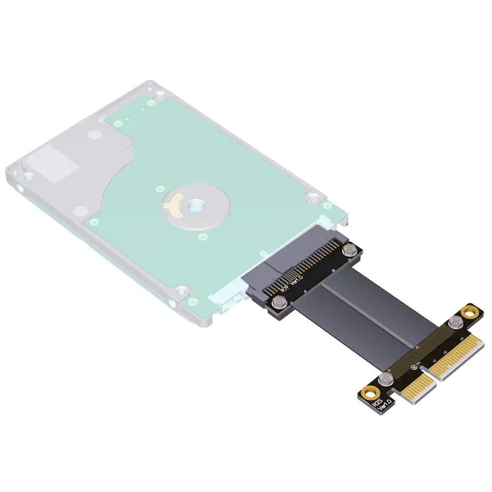 PCI-E 3.0 x4 To U.2 NVMe SSD SFF-8639 Extension Cable Riser Adapter High-speed