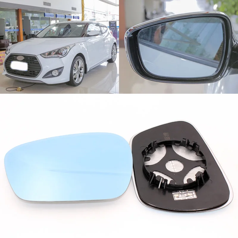For Hyundai Veloster 2011 2015 Side View Door Mirror Blue Glass With