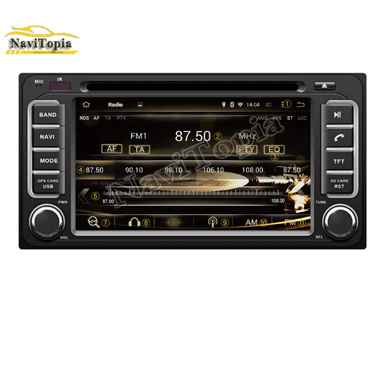 Clearance NAVITOPIA 4G RAM 32G ROM Octa Core Android 9.0 Car DVD Player GPS Navigation for Toyota HIACE for Toyota Ielas for Fortuner 4