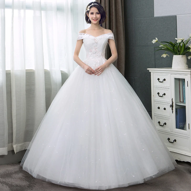 Top Ivory new arrive Boat neck Lace ball gown Appliques Flowers Short Sleeve formal bride dresses wedding dress 2 Top Ivory new arrive Boat neck Lace ball gown Appliques Flowers Short Sleeve formal bride dresses wedding dress 2