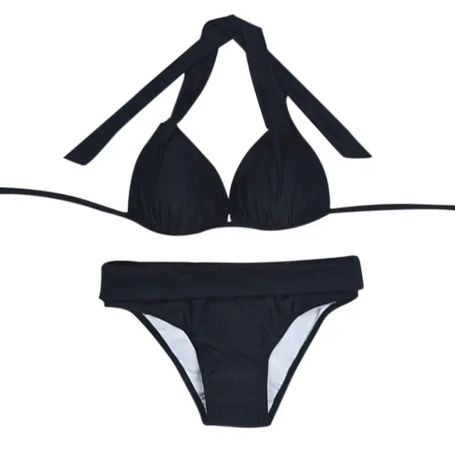 2017 New High Quality Solid Hard bikini swimsuit bikini sets Beachwear