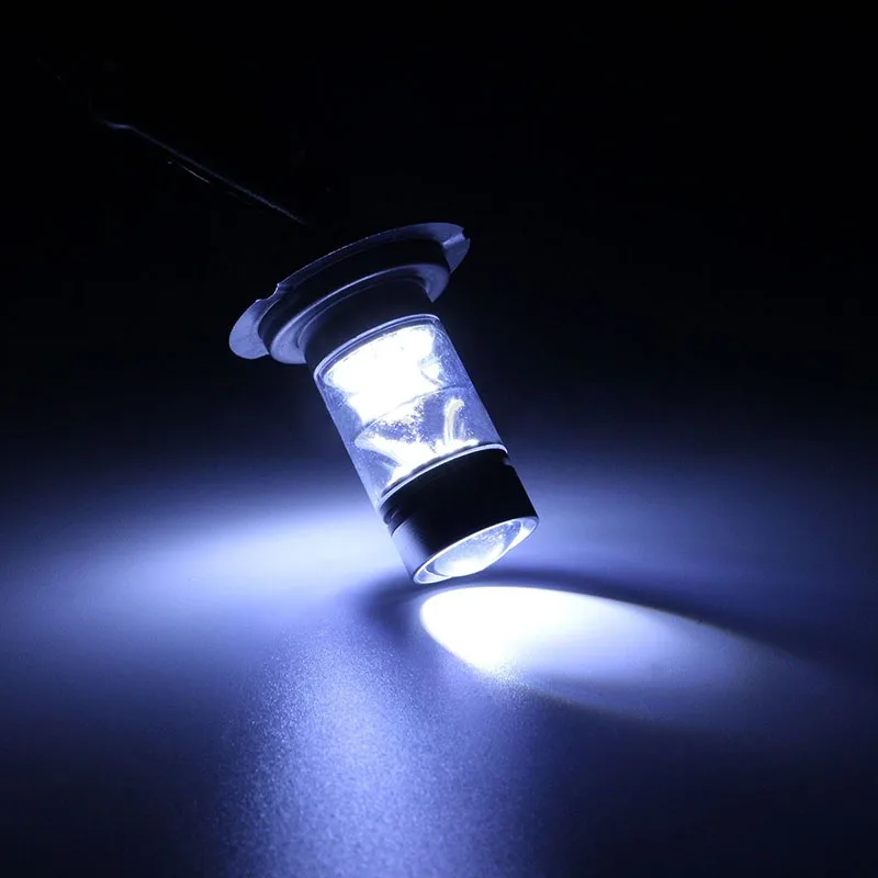 2pcs H7 100W LED Car Fog Tail Driving Light Headlight Lamp Bulb White