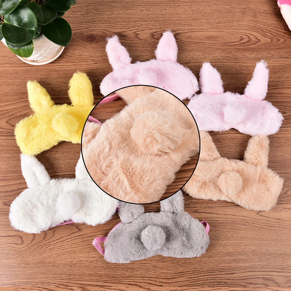 Kawaii 1 шт. маска для сна в форме кролика расслабляющая Спящая помощь вслепую мягкая
