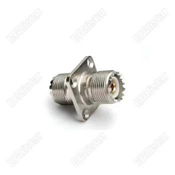 

30 Pieces UHF SO239 Jack to UHF female Adapter Panel Flange 4 Holes Mount Antenna SO239 Brass Nickel walkie talkie
