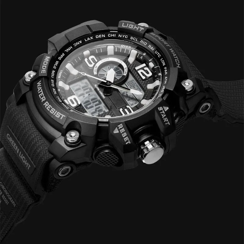 xiaomi twentyseventeen outdoor electronic sport watch dial dual time display