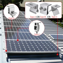 5 типов солнечных панелей Монтажный кронштейн фотогальваническая поддержка Одиночная нержавеющая сталь Солнечная система аксессуары для RV дом лодка