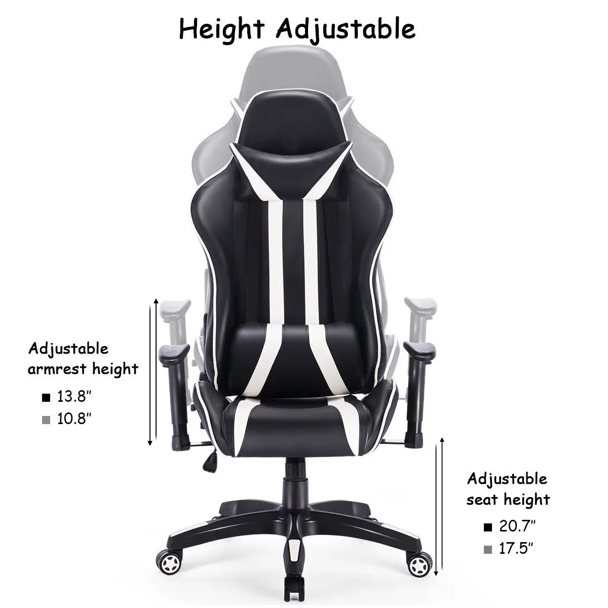  Home Office High Back Gaming Chair Racing Reclining Chair Swivel