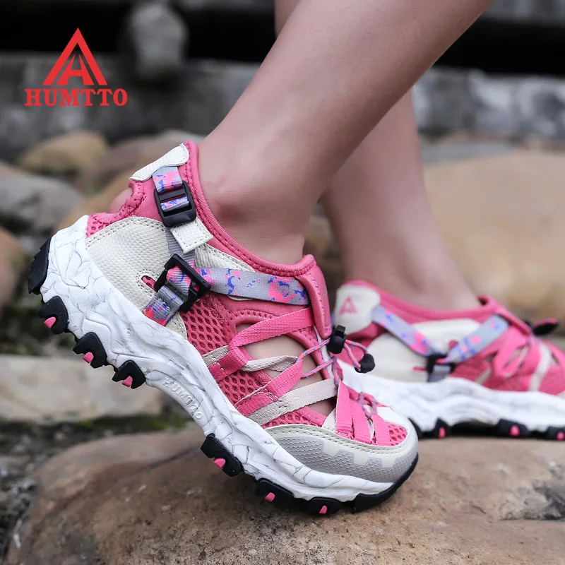 HUMTTO женские летние спортивные уличные походные треккинговые Аква-ботинки женские кроссовки для женщин альпинистские горные водонепроницаемые ботинки для женщин