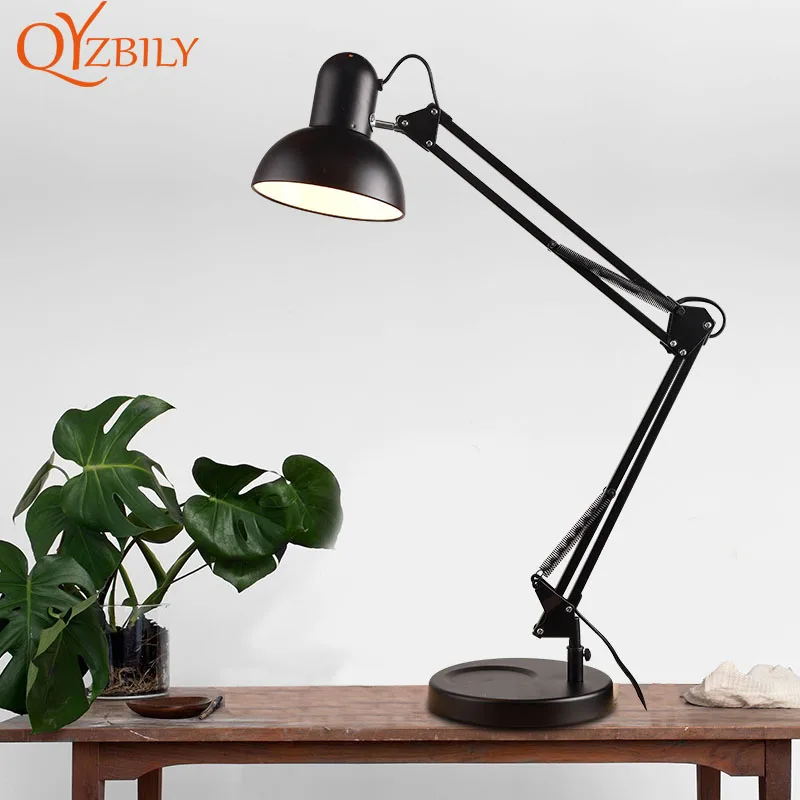Table lamps Metal Study Desk Lamp Long Arm with Clip living room table