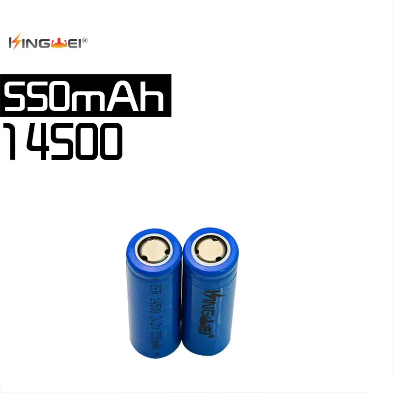 Kingwei 4 шт 3,2 v IFR 14500 AA Размер LiFePO4 батарея 550mah аккумуляторная батарея для фонарика камеры Солнечный СВЕТОДИОДНЫЙ светильник