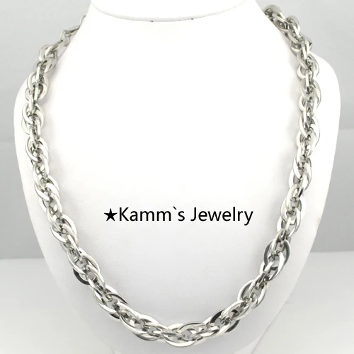 

55cm,11mm, 316L Stainless Steel Necklaces Chains Link Men's Coarse Silver Party Gifts Men Jewelry Wholesale&Free Shipping KN313