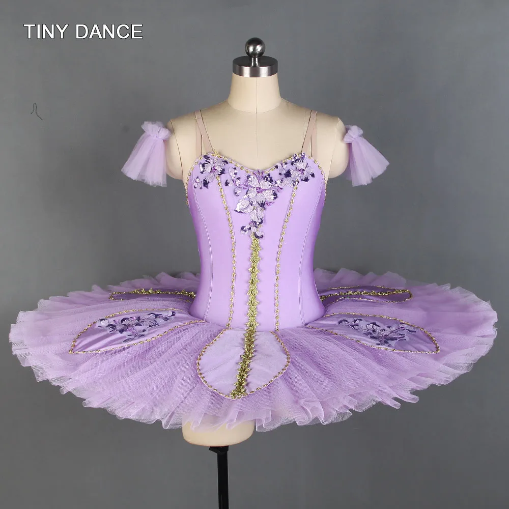 

Pre-professional Ballet Dance Tutu Solo Performance Costume Ballerina Dress Lilac Pancake Tutus Platter Tutu Costumes BLL137