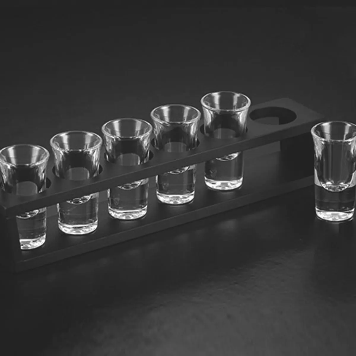 Деревянный Однорядный стеклянный держатель для дисплея подставка пивных кружек