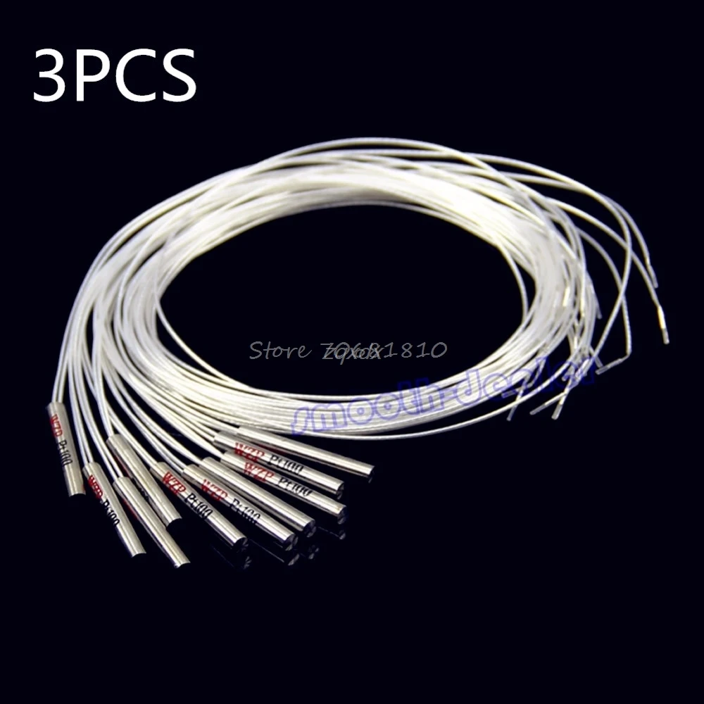 

3Pcs Waterproof PT100 Platinum Resister Temperature Sensor Temp Probe Z09 Drop ship