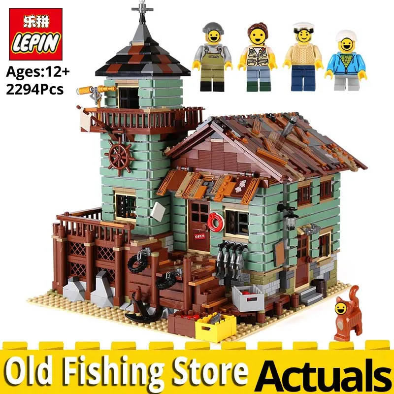 

LEPIN IDEAS 16050 The Old Fishing Store Model set compatible legoings 21310 Building Blocks Bricks Educational Toys for children