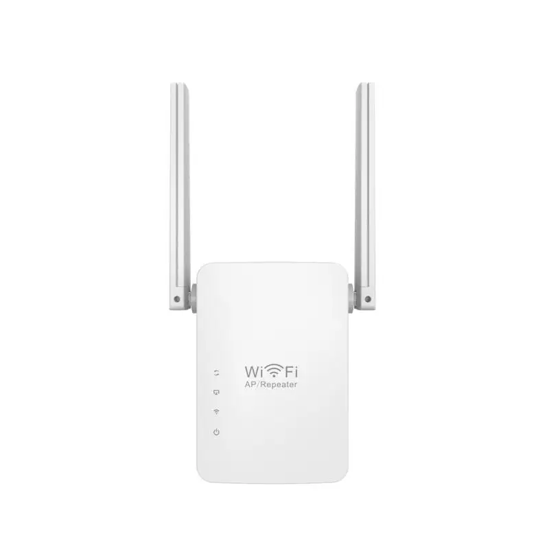 

Lv-Wr13 Wifi Repeater Wireless Wifi Range Extender Booster 300Mbps Router Wifi Signal Booster 2 Antennas Wall Eu Plug