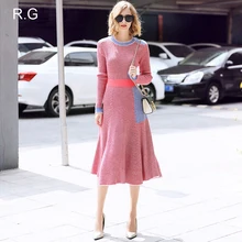 RG Formal Business Pullover Women’s Suit Costumes Color Block Red Two Piece Set Office Work Wear Suits Conjuntos Femininos 2018