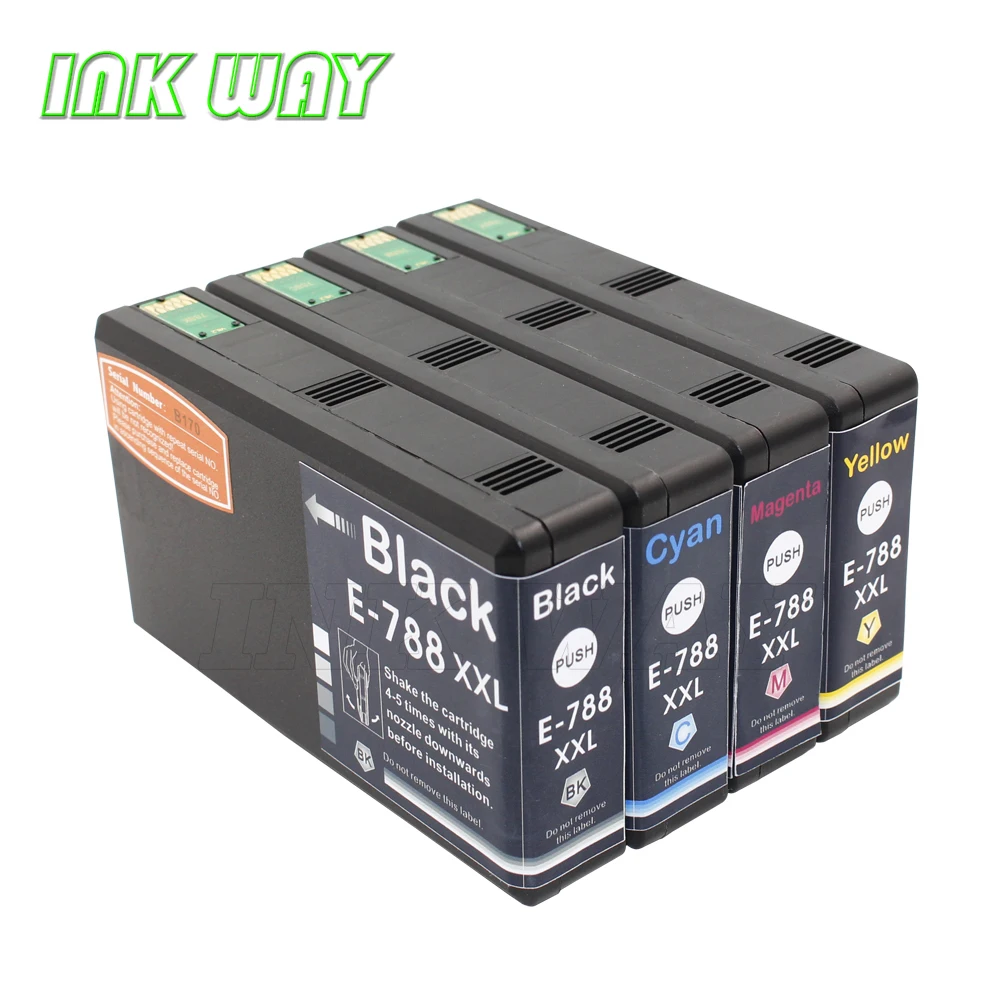 INK WAY 1set 788XXL Black Yellow Magenta Cyan compatible inkjet cartridge for WorkForce Pro WF