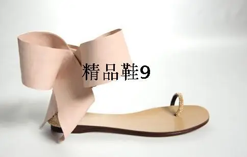 black tie flat sandals