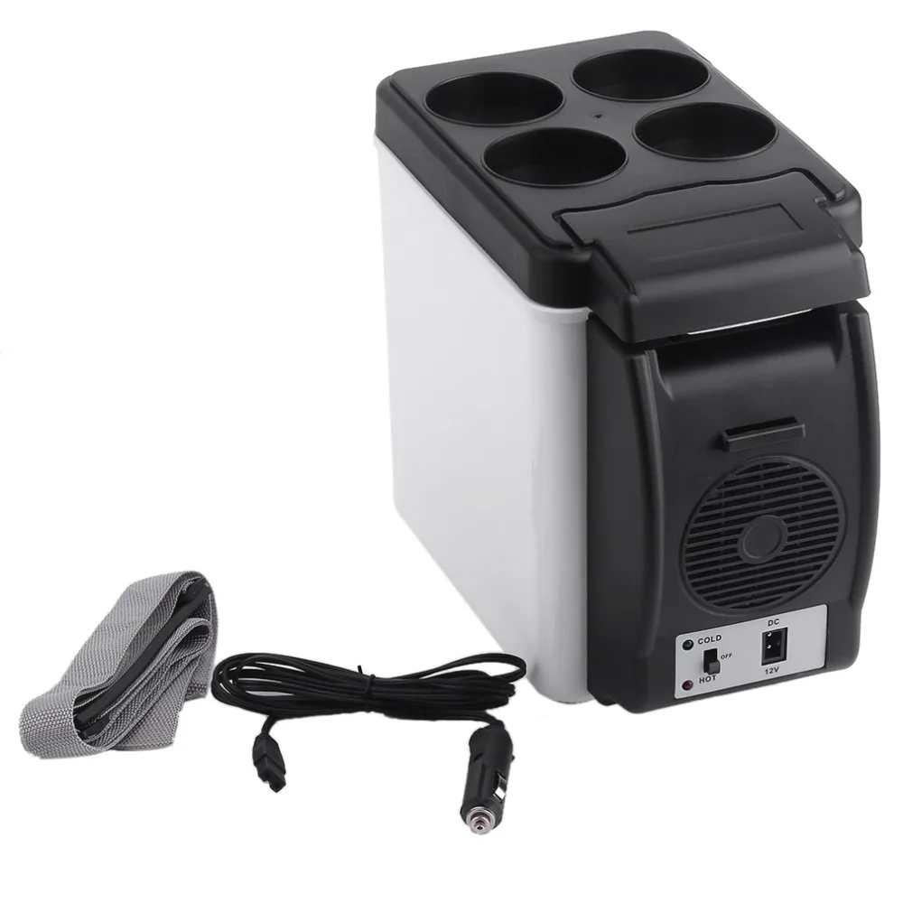 Practical 12V Car Small Refrigerator Mini Fridge Cooler & Warmer Enough Capacity 6L White No Need for Refrigerants