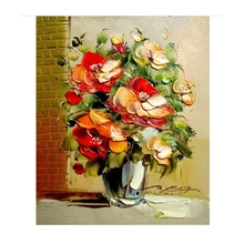 Впечатление Цветы DIY Цифровая живопись маслом по номеру картина украшение стены Идеальный Рождественский подарок на день рождения P1211