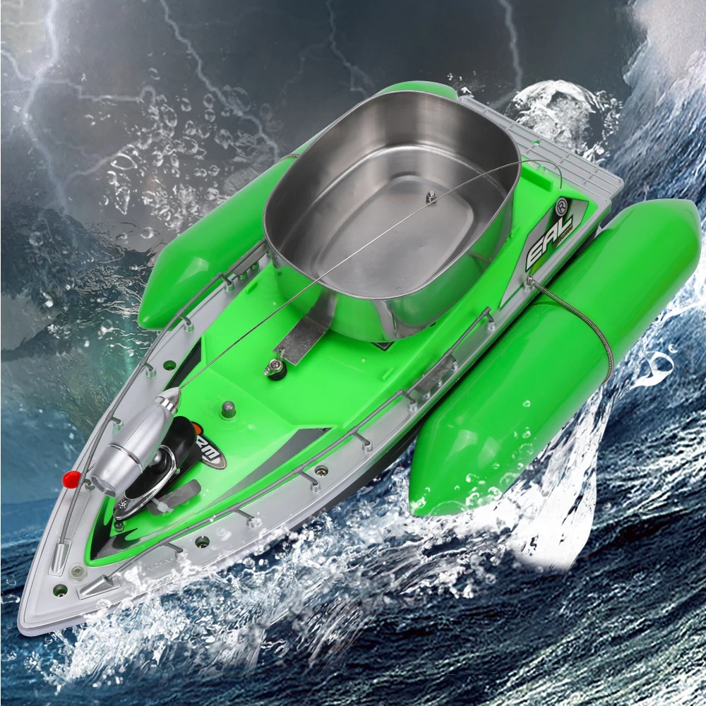 

Mini RC Carp Bait Fishing Fish Finder Boat Course 300M Remote Control with LED Light 5-7 Hours Fishing Tools