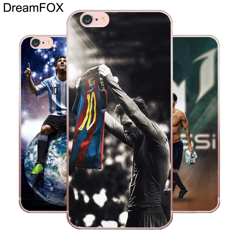 Goedkoop DREAMFOX L585 Football Star Messi Zachte TPU Silicone Case Cover Voor Apple iPhone XR XS Max 8X7 6 6 s Plus 5 5 s SE 5C 4 4 s
