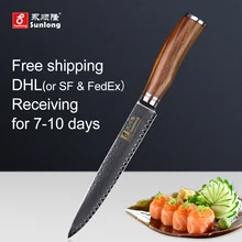Sunlong Filleting Knives VG10 steel core 67 layers Damascus steel cuisine sushimi knife ultra-thin Slicing Knives kitchen knife