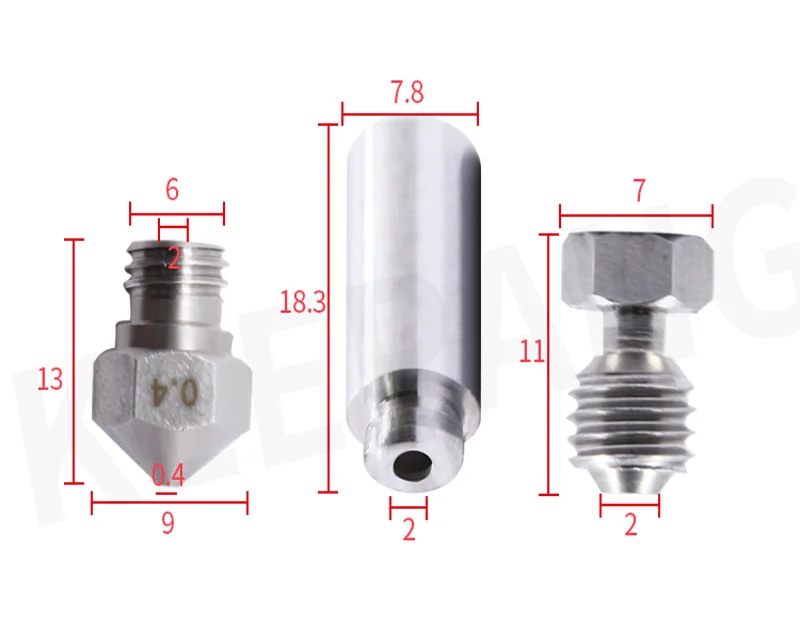 Kee Pang MK10 Полный металлический Hotend набор для преобразования 1,75 нити сопло горло 3d части принтера и аксессуары