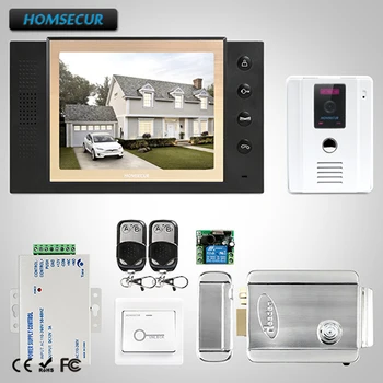 

HOMSECUR 8" Wired Video&Audio Smart Doorbell Electric Lock+Keys Included TC011-W + TM801-B