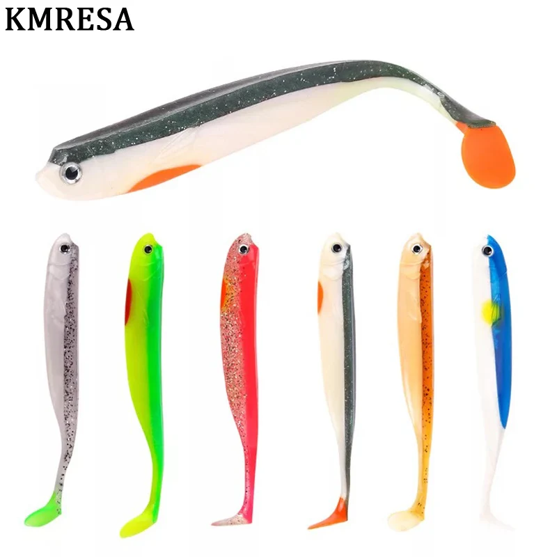 

KMRESA 2pcs / lot 16g / 15cm Soft lure manual Silicone Bastimo Artificial T Tail Bait Swimbaits Soft Lures
