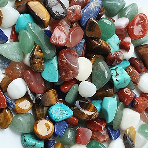 1 мешок 100 г Красочные смешанные неправильной формы галтованные камни Рок драгоценный камень Бусины, гравий