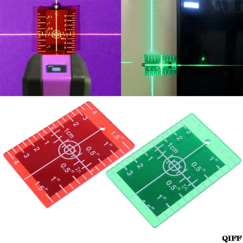 

Laser Target Card Plate inch/cm for Green and Red Laser Level Target Plate
