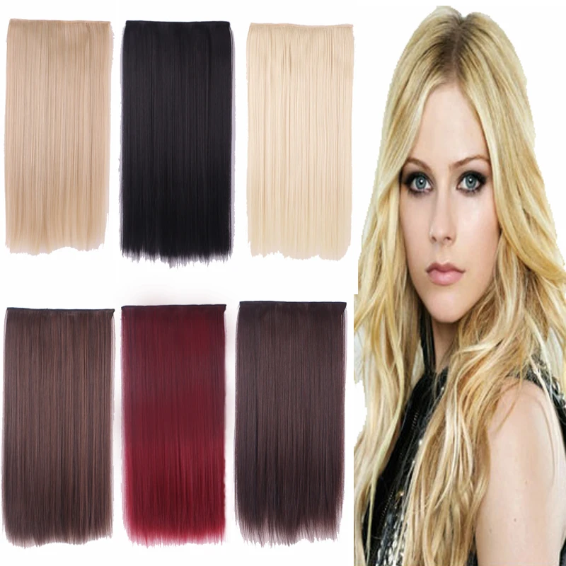 Handmade Heat Resistant Hair Extension Clip European and American Style 60cm Straight Clip In Hair Extensions 1 Piece Only
