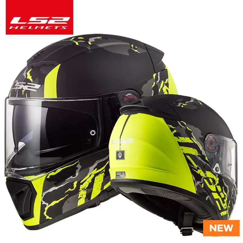 LS2 Breaker Chrome-plated helmet Ninja Full Face Motocycle helmet UV Resistant Fog-Free System helmet made of KPA - Цвет: 15