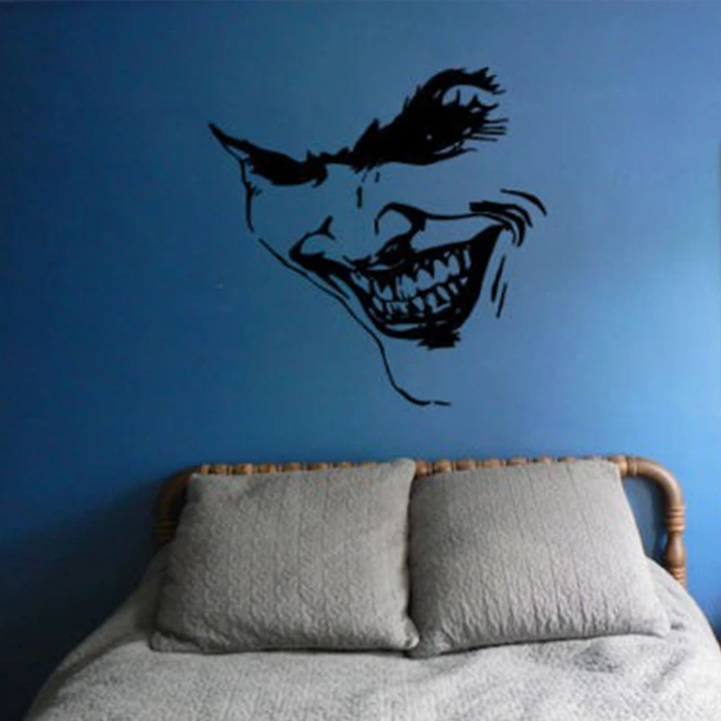 89 89cm Wall Vinyl Sticker Decals Mural Room Design Card Game Play Joker Horror Room Design Wall Vinylsticker Decal Aliexpress