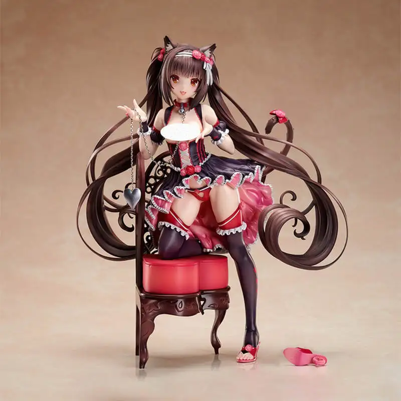 Оригинальная сексуальная фигурка Аниме Фигурка аниме Nekopara Chocola/ваниль 1/7 Масштаб ПВХ сексуальные фигурки девушки аниме фигурки модель игрушки - Цвет: With Retail Box