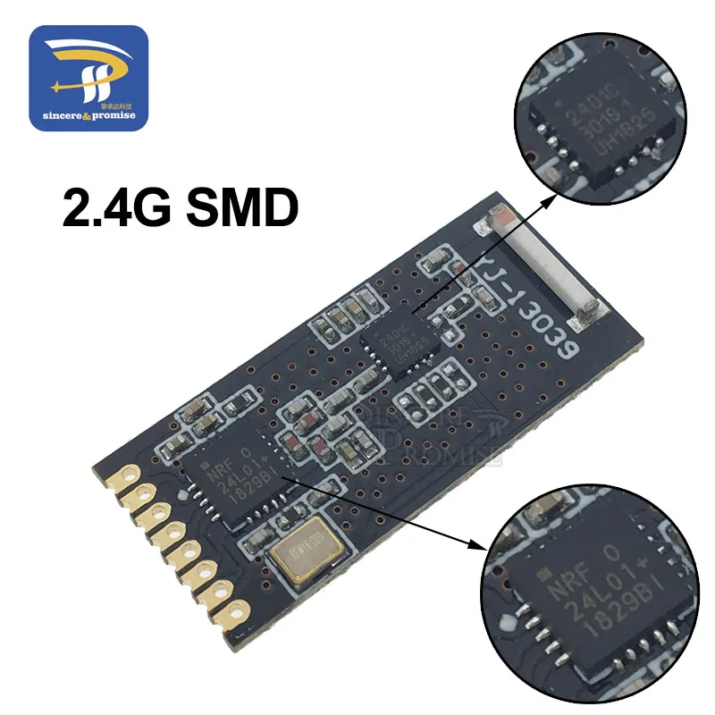 SMD GT-24 1 Набор 2,4G 1100 метров дальние расстояния NRF24L01+ PA+ LNA беспроводной приемопередатчик коммуникационные модули с антенной - Цвет: 2.4G SMD